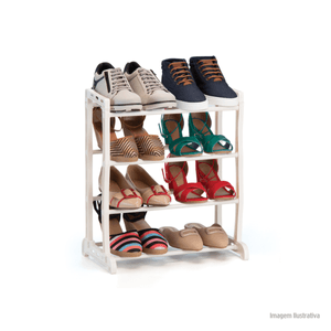 Sapateira 8 pares branco - arthi