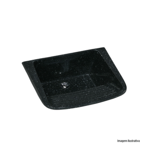 Tanque de mármore sintético 60x46cm pedra escura ajr /ref:507308.