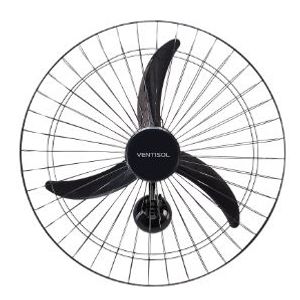 Ventilador de parede oscilante bivolt 60cm preto ventisol /ref.543