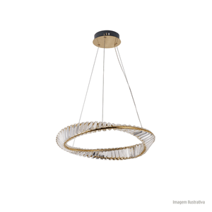 Pendente Led Cristal Lezie 60CM 49W 3000K - Nordecor / Ref. 2715