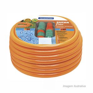 Mangueira para jardim super flex 25mt laranja - tramontina