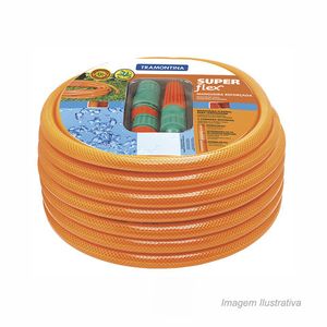 Mangueira para jardim super flex 10mts laranja - tramontina