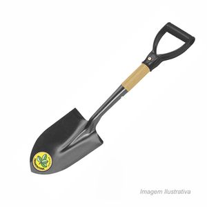 Pá de bico pequena com cabo de madeira 45cm - tramontina