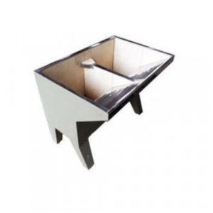 Tanque de concreto com esfregadeira inox 2 bocas 85cm - pabrica de tanque