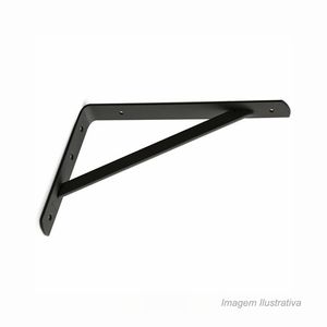 Suporte para prateleira mão francesa 25cm preto - prat-k