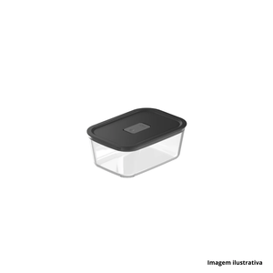 Pote de vidro hermético fresh tampa preta 1.2l ou plásticos /ref.pfl300ptfblk
