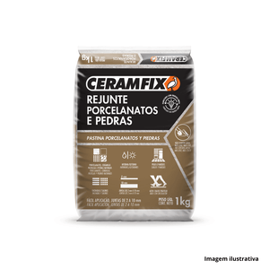 Rejunte pedras e porlenatos 1kg cinza clássico ceramfix