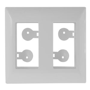 Placa para móvel com 2 módulos branco - tramontina
