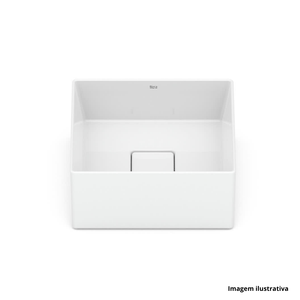 Cuba de apoio t3 quadrado terra 30x12,5cm branco roca /ref.a32722n000