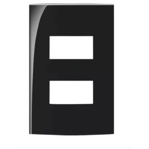 Placa 2x4 2 postos separados  sleek ebony margirius