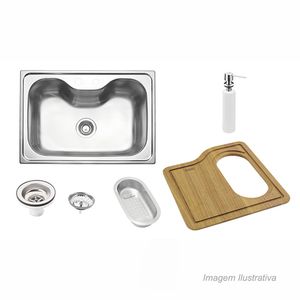 Cuba inox de sobrepor morgana 69x49 acetinado - tramontina