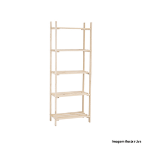 Estante ripada 140x60x32cm natural  settis /ref.30340