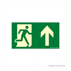 Placa em pvc seta para cima 15x30cm - sinalize