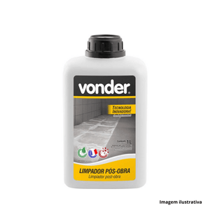 Limpador pós obra base água 1l vonder /ref.51.84.100.100