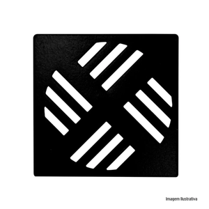 Grelha caixa sinfonada 9,4cm aluminio preto fosco astra /ref:gral10pf