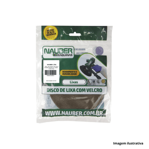 Disco lixa tela pronet 6 150mm g100 com 5 unidades nauber /ref.1355
