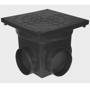 Caixa pvc de inspecao pequena preto metasul