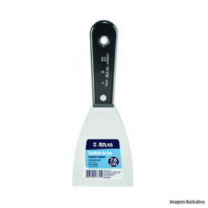 Espátula aço polido cromado 7,6cm pinceis atlas /ref:6255/12.