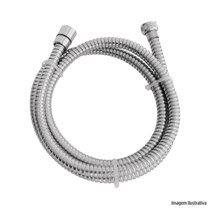 Flexivel inox corrugado cromado para duchas 1,80m blukit /ref.210914-41