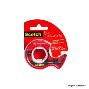 Fita adesiva scotch 12mm com 10mts transparente - 3m /ref.hb004087423