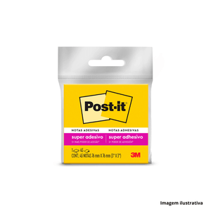 Bloco de notas super adesivas post-it 76x76mm amarelo neon 45 folhas - 3m/ref.hb004399398