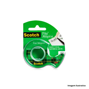 Fita mágica scotch com suporte 12mm com 10mts - 3m /ref.hb004087696