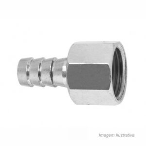 Adaptador reto para instalação de gás 1/2 x 3/8 niquelado - blukit