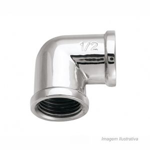 Joelho de 90º 1/2" cromado - blukit