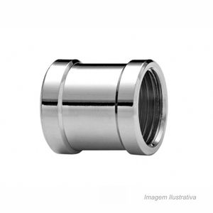 Luva liga de cobre 1/2" cromado - blukit