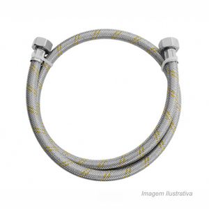 Ligação flexível para instalação de gás 1/2" inox 120cm - blukit