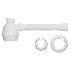 Sifão universal com copo para pia/tanque branco - blukit