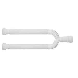 Sifão corrugado duplo 110cm branco - simples