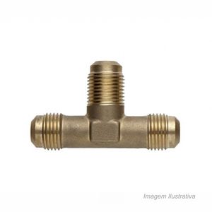 Tee para gás com flange 1/2" - blukit
