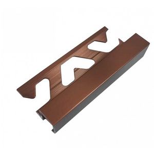 Perfil de alumínio firenze brown gold acetinado 10x12mm com 3mts - viscardi