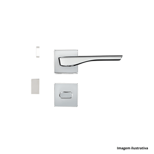Fechadura suprema rq5 banheiro acetinado cromado /ref.54031639