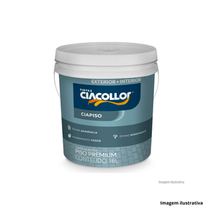 TINTA PARA PISO PREMIUM BALDE 16 LITROS CINZA CHUMBO CIACOLLOR /ref.11884