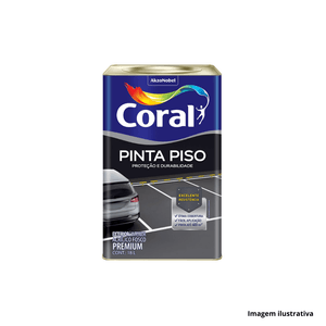 Tinta acrílica fosca pinta piso 18lt vermelho segurança - coral