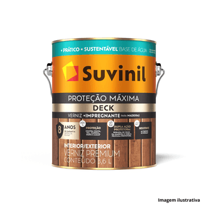 Verniz proteção máxima deck acetinado 3,6lt natural - sunivil /ref.50739838