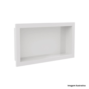 Nicho de parede para embutir 30x60 branco - metasul /ref.15301002