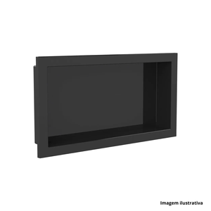 Nicho de parade para embutir 30x60cm preto - metasul /ref.15301007