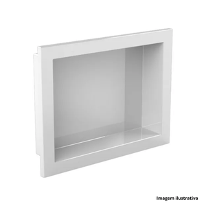 Nicho de parade para embutir 30x40cm branco - metasul /ref.15302002