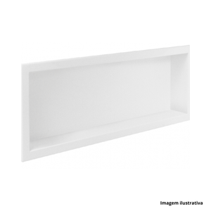 Nicho esculpido em pedra 37x97 branco venturi slate /ref:01.02.002-br