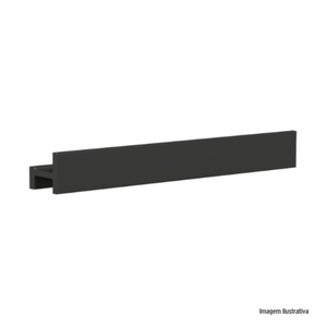 Porta shampoo linear 80cm preto fosco venturi slate /ref.01.02.012-prfos