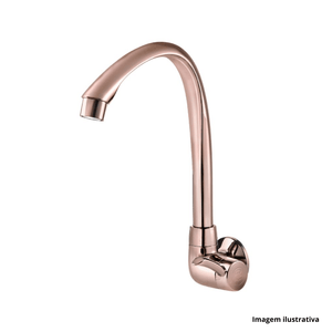 Torneira para lavatório de mesa bica alta movel rose gold - tigre /ref:300005613.