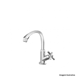 Torneira para lavatório de mesa bica alta 1/2 cromado tigre /ref.300000490
