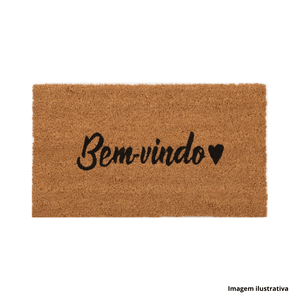 Tapete fibra de coco amor bem vindo 60x33cm kapazi /ref.fbcobva00