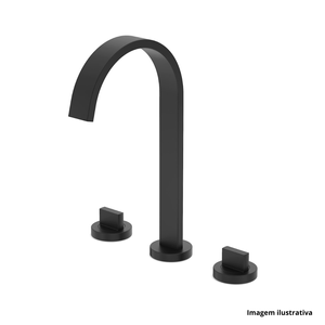 Misturador de lavatório para mesa flow preto matte celite/ref:b5010f3r0b.