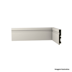 Rodapé r3 105x15mm 2.4m frisado laca fendi - ecovale plast /ref.1.030.262