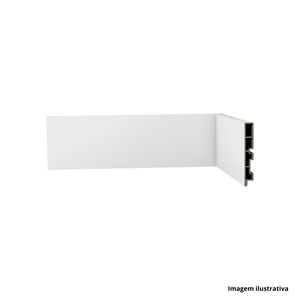 Rodapé r10 liso smart 105x15mm 2.4m branco vivace-ecovale /ref.0110.0102
