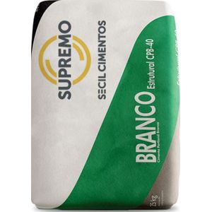 Cimento cpb-40 25kg branco - supremo